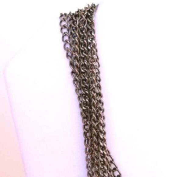 NEW Ann Taylor Loft Opera Necklace 29" Multilayer Multi Layer chains Multi Color - Picture 5 of 5